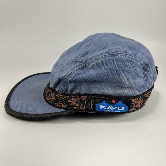 KAVU Organic Cotton Strap Cap Hat Navy Blue Size Small Blue, Perfect Fade - Picture 3 of 8